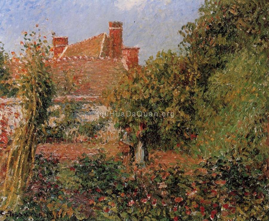 Kitchen Garden in Eragny, Afternoon - 卡米耶·毕沙罗
